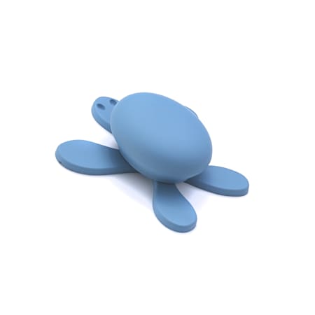 Richelieu 3-1/8 Inch Single Hook Turtle Shaped Plastic Children's Coat Hook Blue