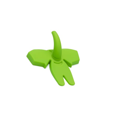 Richelieu 3-9/16 Inch Single Hook Elephant Shaped Plastic Children's Coat Hook Green