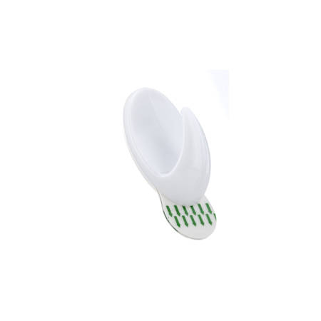 Richelieu 2-1/8 Inch Single Plastic Adhesive Utility Hook (Package of 3) White