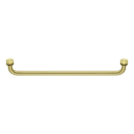 Richelieu 18" Center to Center Round Towel Bar for Glass Door Satin Brass