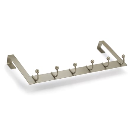 Richelieu 20 Inch Wide 6 Hook Over the Door Metal Coat Rack Matte Nickel