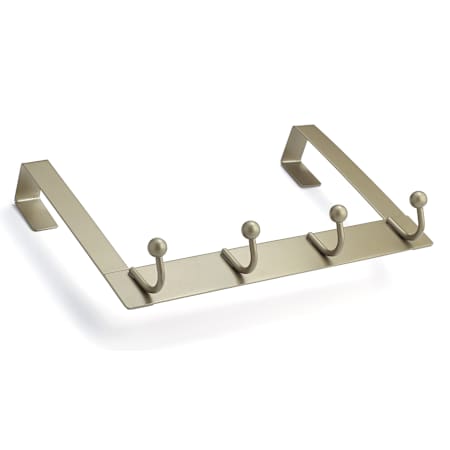 Richelieu 12-1/2 Inch Wide 4 Hook Over the Door Metal Coat Rack Matte Nickel