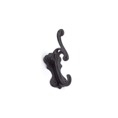 Richelieu 4-1/16 Inch Double Iron Coat Hook Matte Black