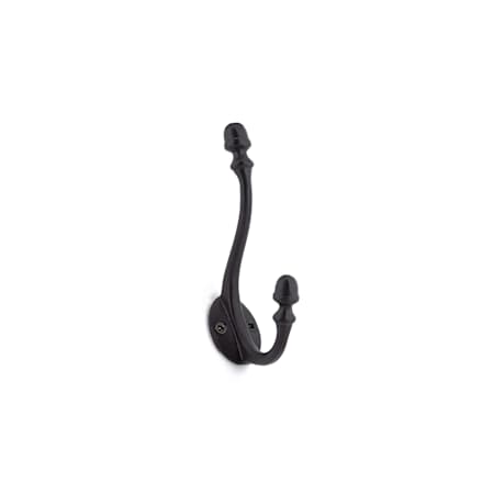 Richelieu 5-1/2 Inch Double Iron Coat Hook Matte Black