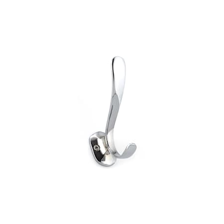 Richelieu 4-1/2 Inch Double Metal Coat Hook Chrome