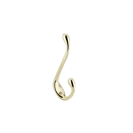 Richelieu 4-3/8 Inch Double Metal Coat Hook (Package of 3) Brass