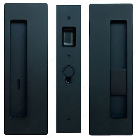Richelieu CaviLock Magnetic Privacy Pull with 2-3/8" Width and Right Hand Opening Matte Black