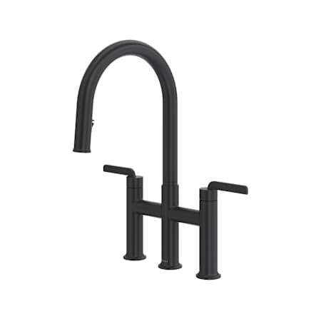 Riobel Authentica 1.5 GPM Bridge Pull Down Kitchen Faucet Black