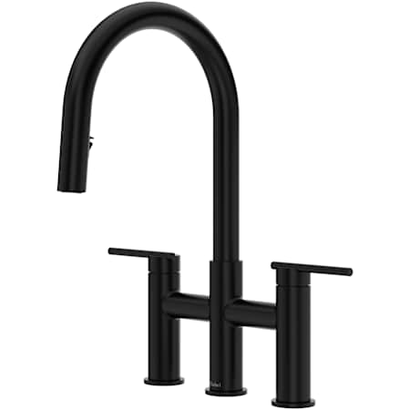 Riobel Lateral 1.8 GPM Widespread Pull Down Kitchen Faucet Black