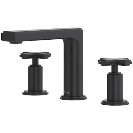Riobel Manifesto 1.2 GPM Widespread Bathroom Faucet with Pop-Up Drain Assembly and Dual Cross Handles Black