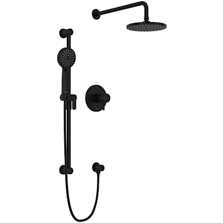Riobel Riu Thermostatic Shower System with Shower Head and Hand Shower Black