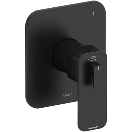 Riobel Equinox Three Independent, Two Shared Function Thermostatic Valve Trim Only with Single Lever Handle and Integrated Diverter - Less Rough In Black