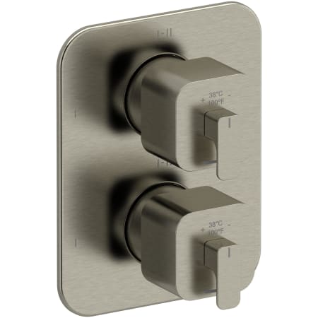 Riobel Equinox Six Function Thermostatic Valve Trim Only with Dual Lever Handles and Integrated Diverter - Less Rough In Brushed Nickel