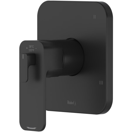 Riobel Equinox Three Independent Function Thermostatic Valve Trim Only with Single Lever Handle and Integrated Diverter - Less Rough In Black