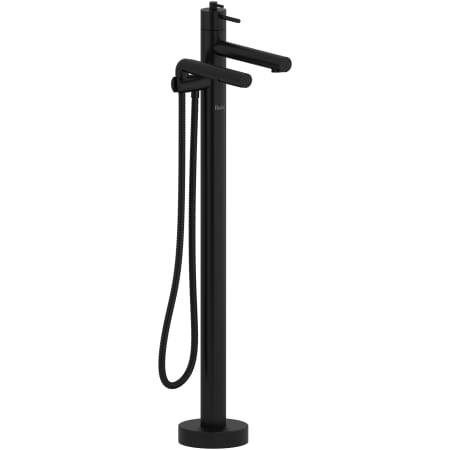 Riobel GS Floor Mounted Thermostatic Tub Filler with Built-In Diverter - Includes Hand Shower Black