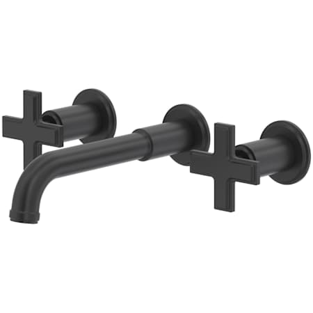 Riobel Manifesto 1.2 GPM Wall Mounted Widespread Bathroom Faucet with Dual Cross Handles Black