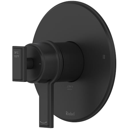 Riobel Manifesto Two Function Thermostatic Valve Trim Only with Single Lever Handle and Integrated Diverter - Less Rough In Black