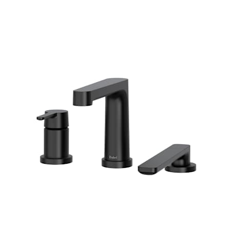 Riobel Nibi Deck Mounted Roman Tub Filler with Built-In Diverter - Includes Hand Shower Black