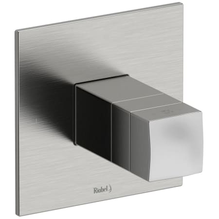 Riobel Reflet Two Independent Function Thermostatic Valve Trim Only with Single Knob Handle and Integrated Diverter - Less Rough In Brushed Chrome
