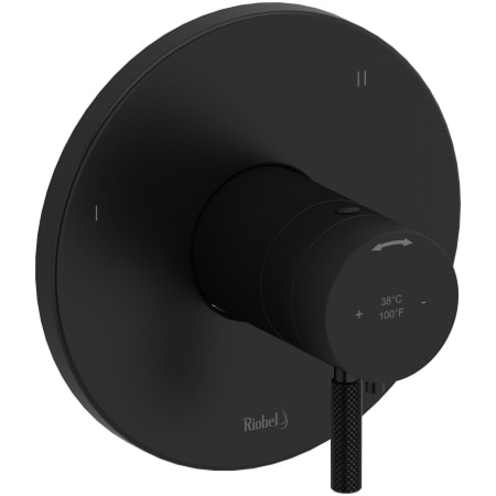 Riobel Riu Five Function Thermostatic Valve Trim Only with Single Lever Handle and Integrated Diverter - Less Rough In Black