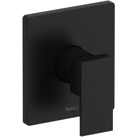 Riobel Kubik Pressure Balanced Valve Trim Only with Single Lever Handle - Less Rough In Black