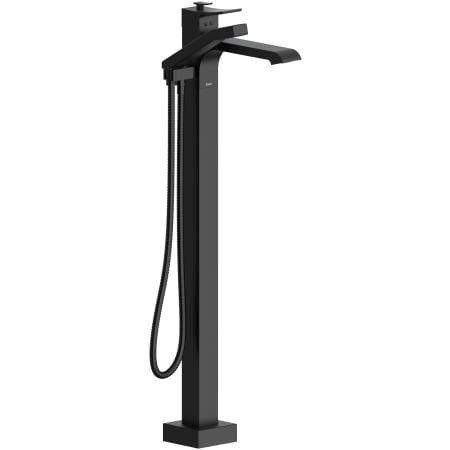 Riobel Zendo Floor Mounted Thermostatic Tub Filler with Built-In Diverter - Includes Hand Shower Black