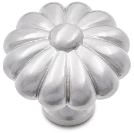 RK International Large Melon 1-1/2" Solid Brass Flower Designer Mushroom Cabinet Knob / Drawer Knob Satin Nickel
