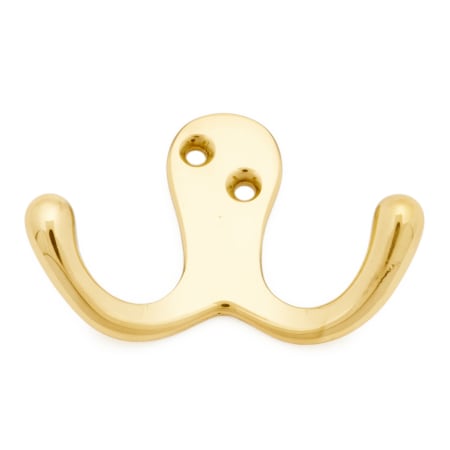 RK International Traditional 3" Wide 2 Prong Solid Brass Luxury Bath Towel Robe Coat Hat Hook Polished Brass