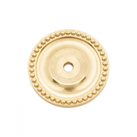 RK International Traditional 1 5/8" (1.625") Round Beaded Edge Cabinet Knob Hardware Backplate Polished Brass
