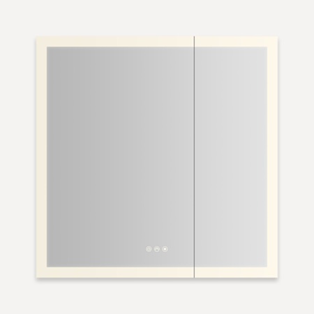 Robern AiO Reserve 29-1/4" x 30" Lighted Frameless Double Door Medicine Cabinet Mirror