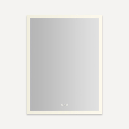 Robern AiO Reserve 29-1/4" x 39-3/8" Lighted Frameless Double Door Medicine Cabinet Mirror