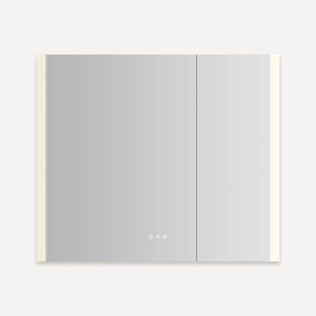 Robern AiO Reserve 35-1/4" x 30" Lighted Frameless Double Door Medicine Cabinet Mirror