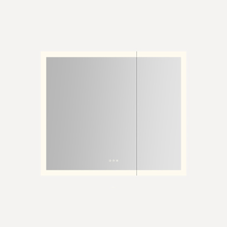 Robern AiO Reserve 35-1/4" x 30" Lighted Frameless Double Door Medicine Cabinet Mirror