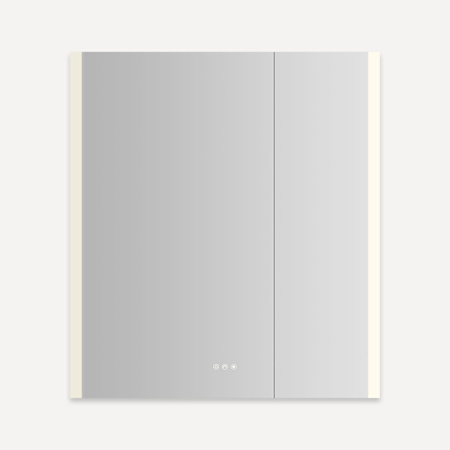 Robern AiO Reserve 35-1/4" x 39-3/8" Lighted Frameless Double Door Medicine Cabinet Mirror