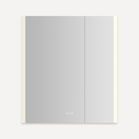Robern AiO Reserve 35-1/4" x 39-3/8" Lighted Frameless Double Door Medicine Cabinet Mirror