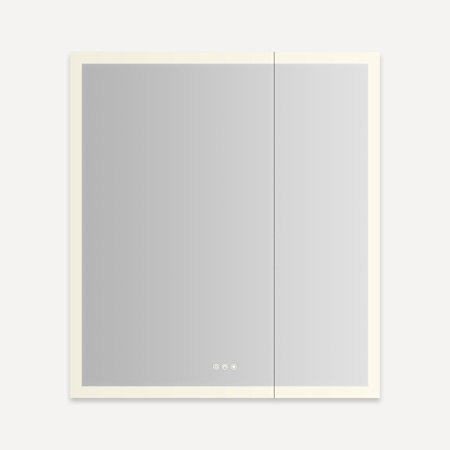 Robern AiO Reserve 35-1/4" x 39-3/8" Lighted Frameless Double Door Medicine Cabinet Mirror