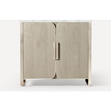 Robern Craft Series 36" Single Free Standing Vanity Cabinet Only - Less Vanity Top Natural Gray with Brushed Pewter
