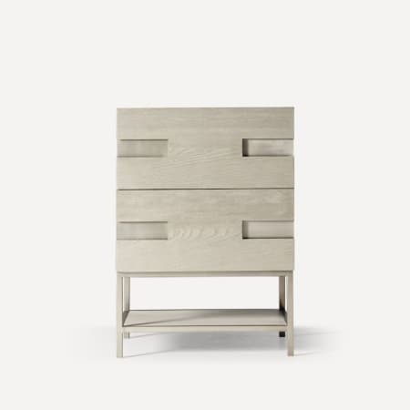 Robern Craft Series 24" Single Free Standing Vanity Cabinet Only - Less Vanity Top Natural Gray with Brushed Pewter