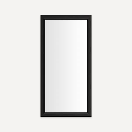 Robern Main Line 19-1/8" W x 39-1/2" H Traditional Rectangular Framed Bathroom Wall Mirror Brushed Black