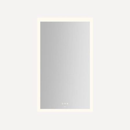 Robern Instinct 23-1/8"W x 39-1/4"H Rectangular Flat Frameless Wall Mounted Bathroom Mirror with LED Lighting Mirror