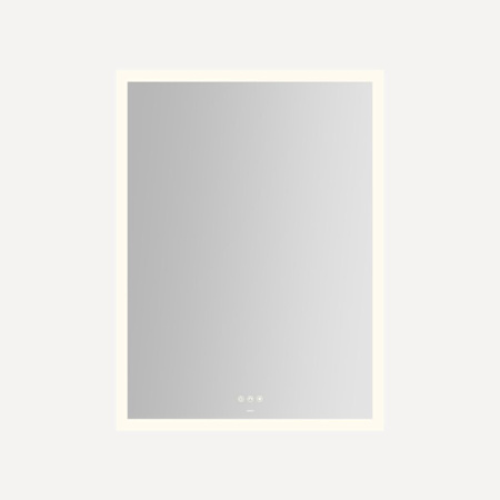 Robern Instinct 29-1/8"W x 39-1/4"H Rectangular Flat Frameless Wall Mounted Bathroom Mirror with LED Lighting Mirror
