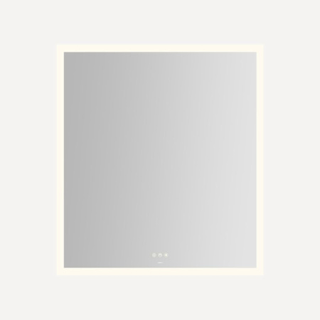 Robern Instinct 35-1/8"W x 39-1/8"H Rectangular Flat Frameless Wall Mounted Bathroom Mirror with LED Lighting Mirror