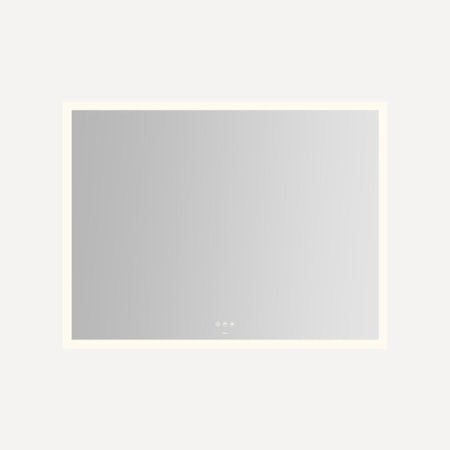Robern Instinct 47-1/8"W x 35-7/8"H Rectangular Flat Frameless Wall Mounted Bathroom Mirror with LED Lighting Mirror