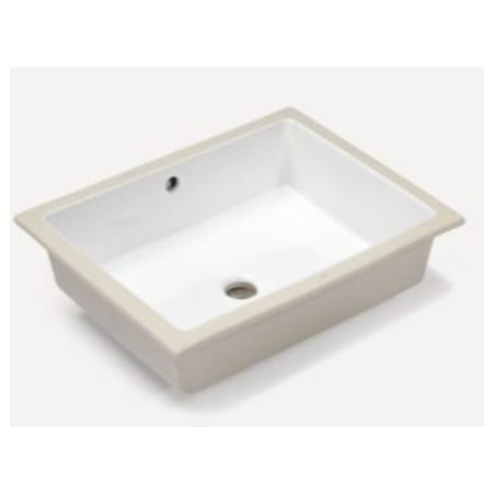 Robern Undermount Lavatory Craft Rectangle Sink with Overflow White