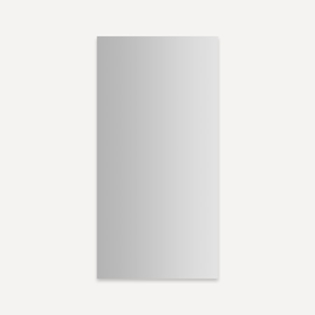 Robern Modular Mirrors 19-1/4" W x 39-3/8" H Modern Rectangular Aluminum Frameless Bathroom Wall Mirror Mirrored