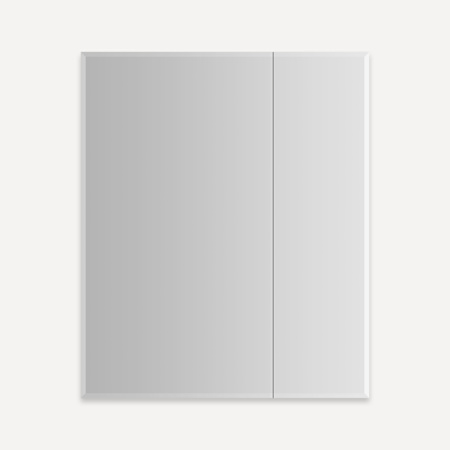 Robern M Series Reserve 29-1/4" x 36" x 6" Left Swinging Frameless Single Door Medicine Cabinet with Soft Close Hinges Beveled Edge
