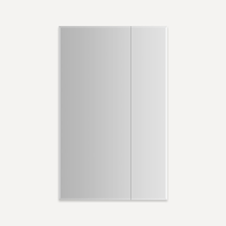 Robern M Series Reserve 29-1/4" x 48" x 4" Left Swinging Frameless Single Door Medicine Cabinet with Soft Close Hinges Beveled Edge