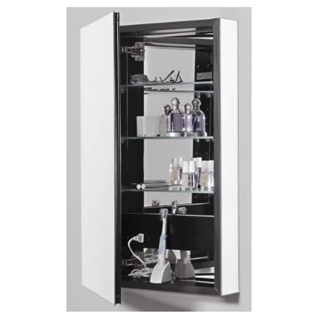 Robern PL Series 20" x 40" Frameless Single Door Medicine Cabinet with Polished Edge Black