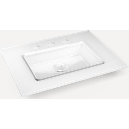 Robern Vanity Tops 25" Glass Vanity Top with Three Pre-Drilled Holes White