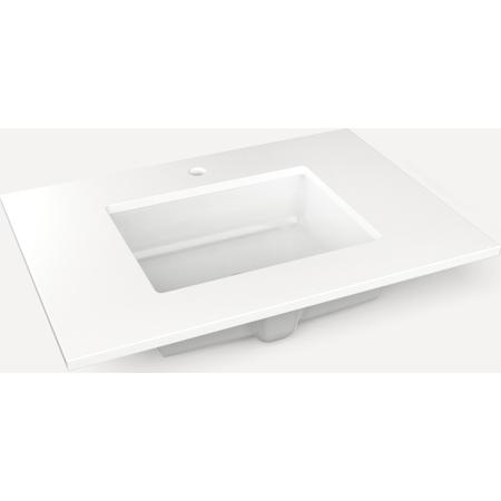 Robern Vanity Tops 31" Quartz Vanity Top White Zeus Extreme
